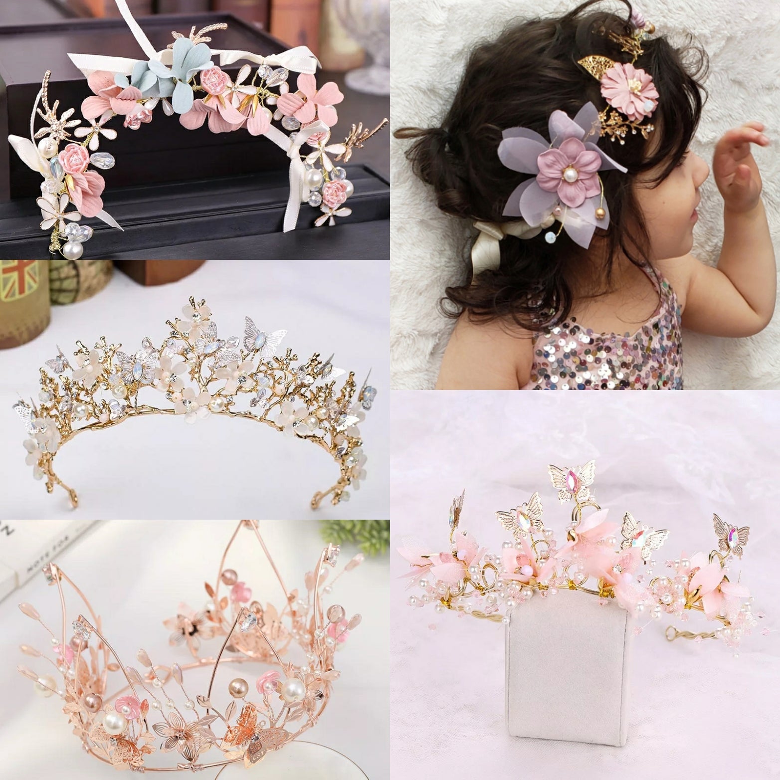 Crowns and rhinestones accessories