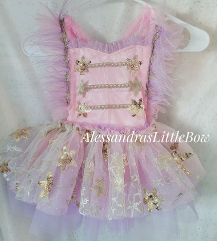 Ready to ship Pink Nutcracker whimsical romper 18/24mo