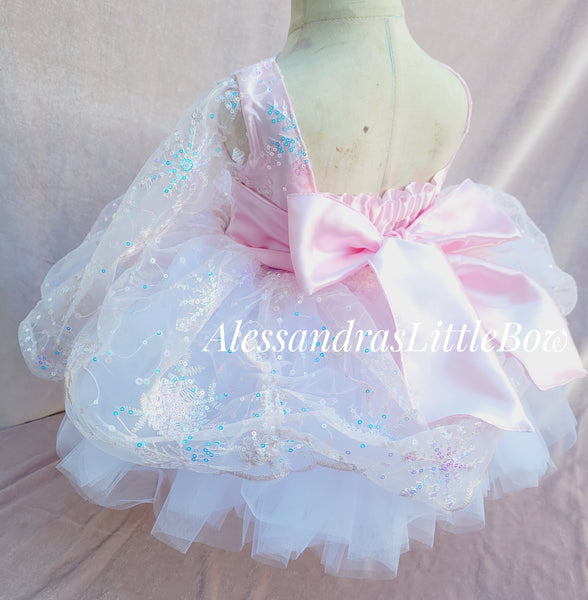 Ice Queen Couture Dress in Blush