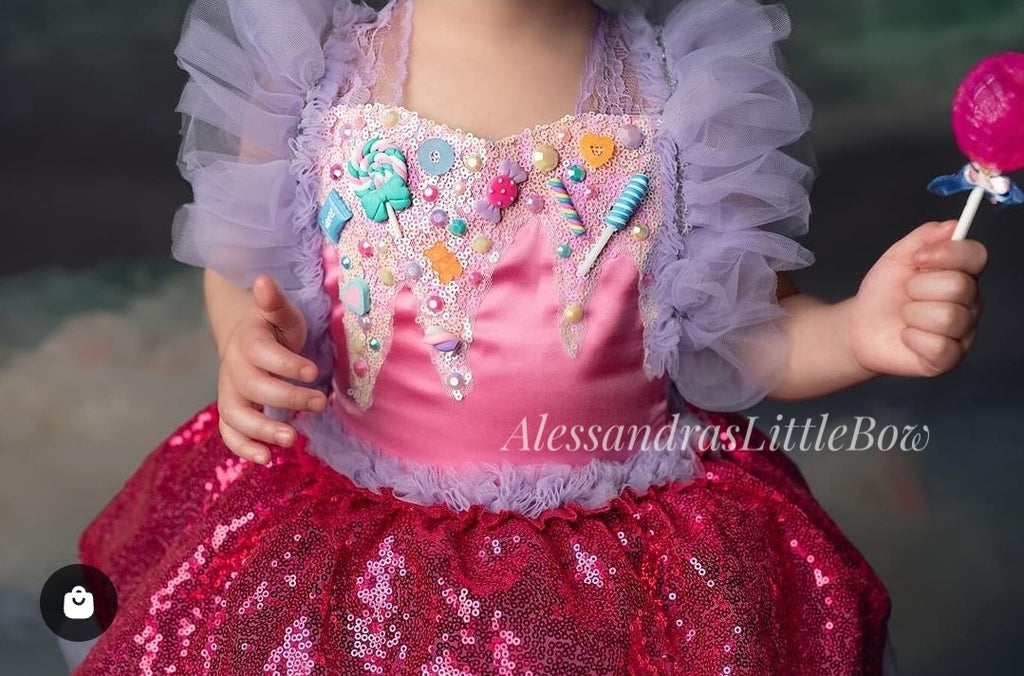 Melted Ice Cream Candy land whimsical Romper - AlessandrasLittleBow