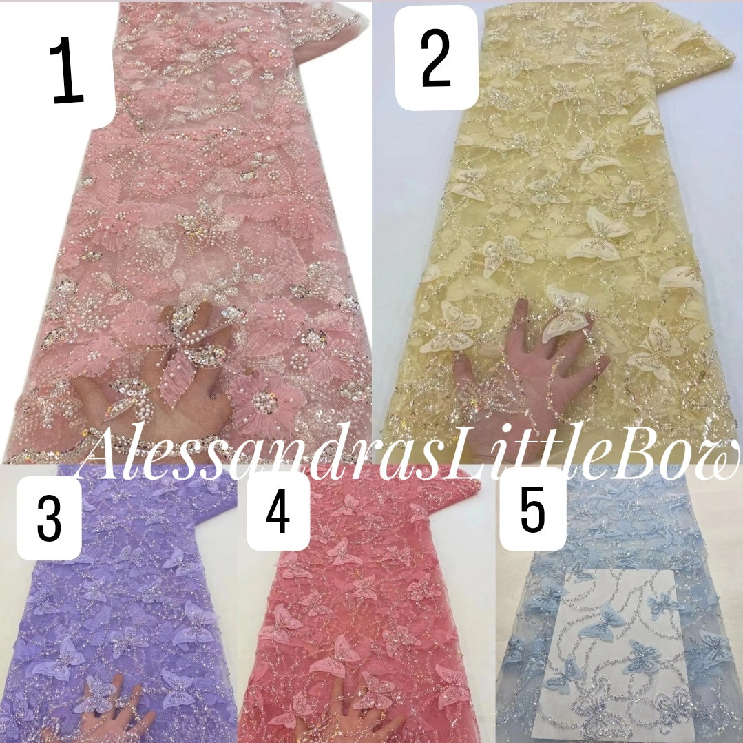 Sparkly Pink Pearl Butterfly Deluxe Couture Romper - AlessandrasLittleBow