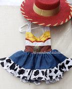 Toy Cowgirl Skirted Romper - AlessandrasLittleBow
