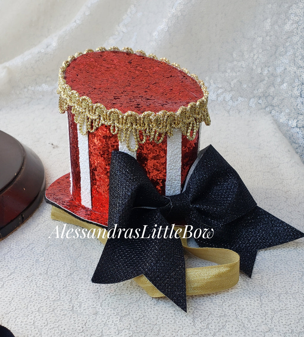 Red Ring leader accessories circus hat and cuffs option