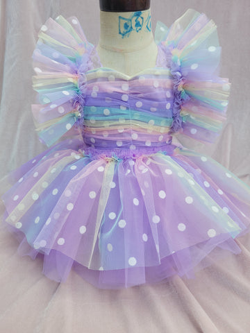 RTS Confetti Birthday whimsical romper 18/24mo