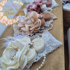 Pearl Couture Flower headband - AlessandrasLittleBow