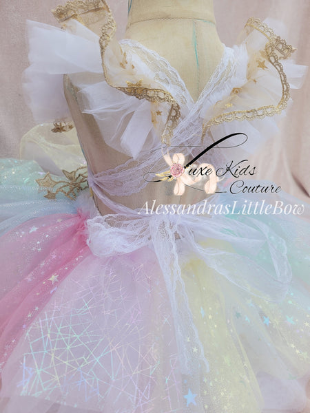 RTS Pastel Rainbow whimsical romper size 18/24mo