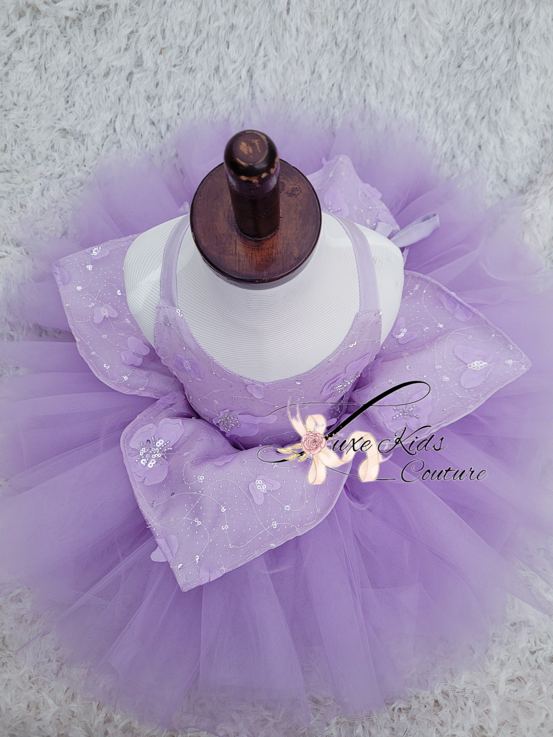 Lavender Fairy butterfly couture dress with wings