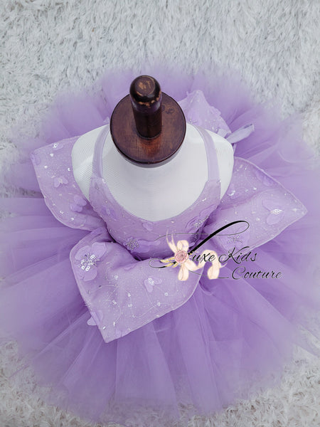 Lavender Fairy butterfly couture dress with wings