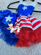 Sparkly Star Spangled whimsical Romper