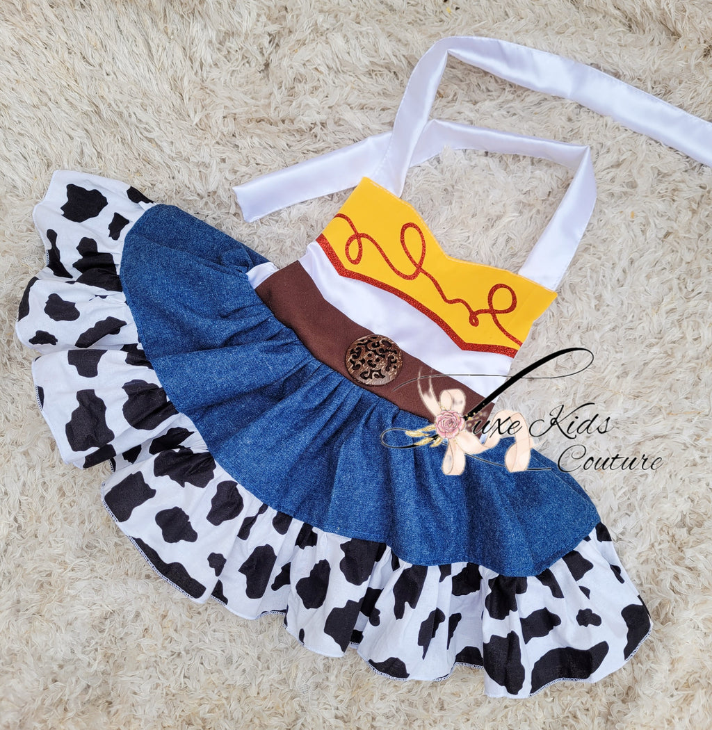 Toy Cowgirl Skirted Romper - AlessandrasLittleBow