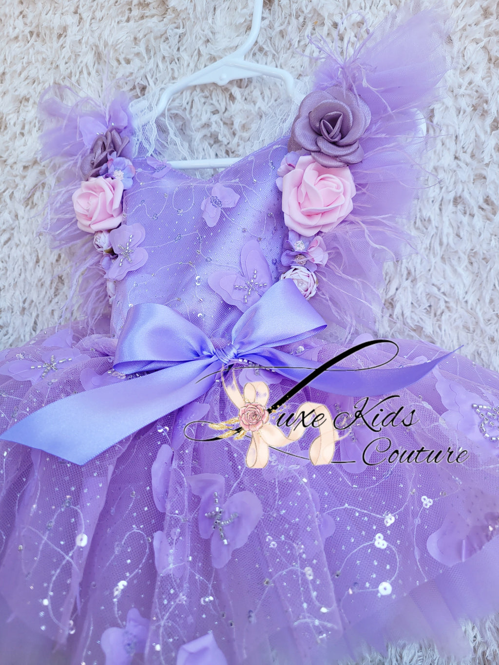 Lavender butterfly Couture romper