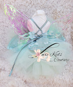 Mint Green Fairy butterfly couture dress with wings