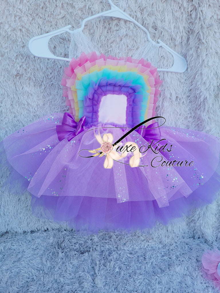 Purple Pastel Over the Rainbow Whimsical romper