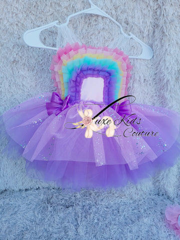 Purple Pastel Over the Rainbow Whimsical romper