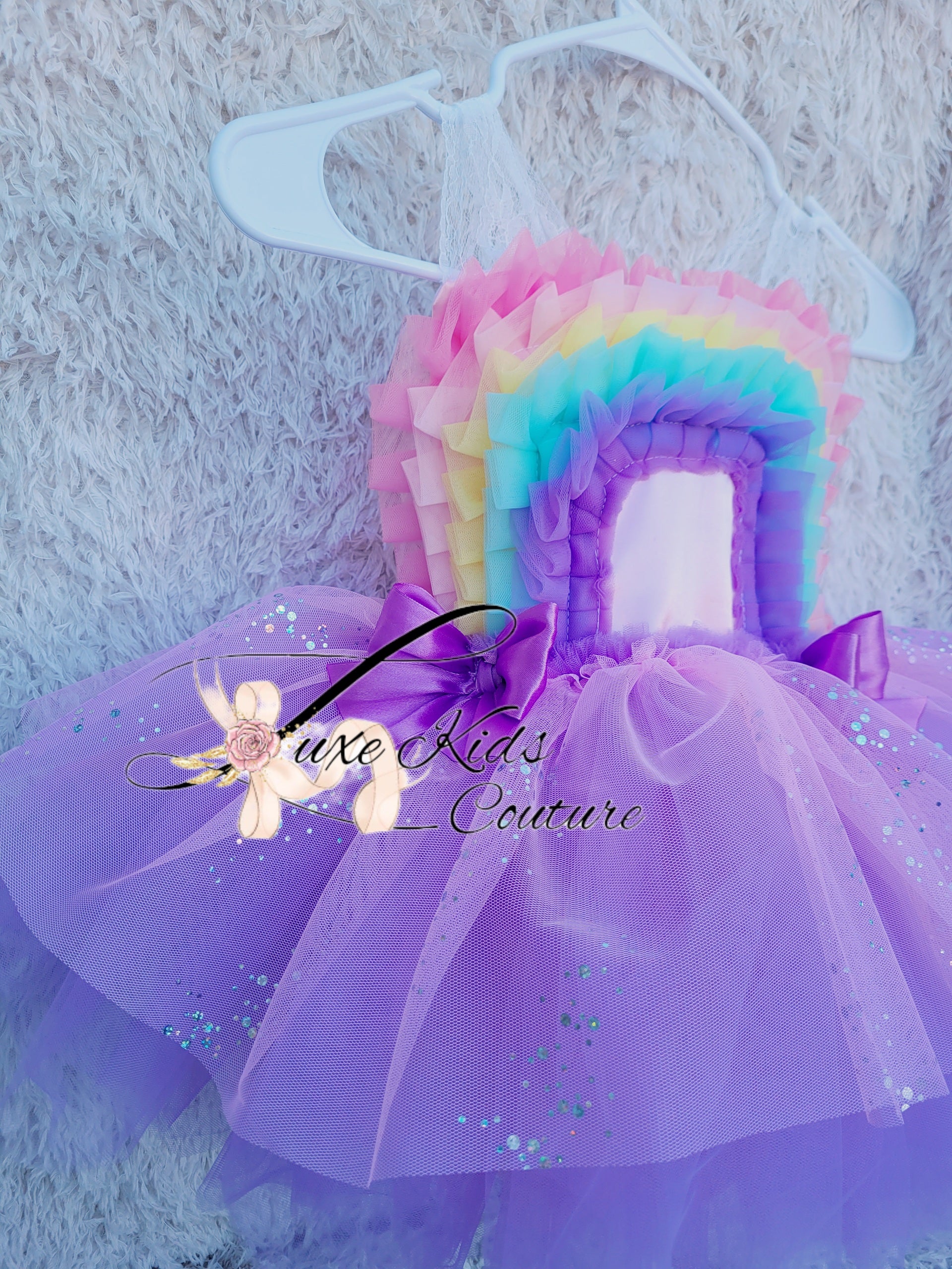 Purple Pastel Over the Rainbow Whimsical romper