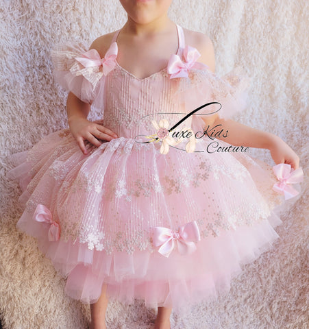 RTS BOHO Lace doll Couture dress size 6/7kids (fits 5-8)