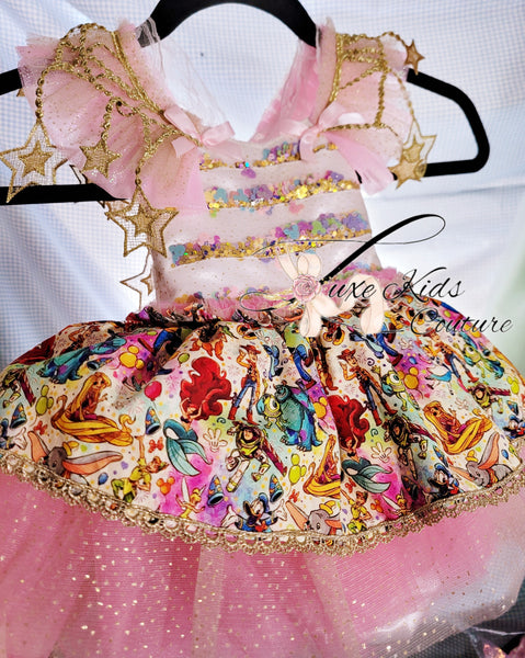 Storybook Confetti Character whimsical couture romper