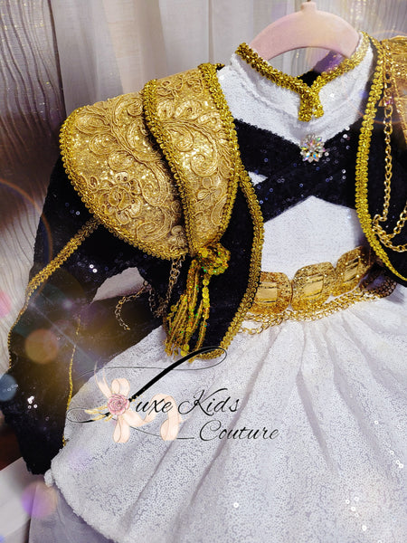 Deluxe Golden Cupcake Couture Dress and Jacket Set