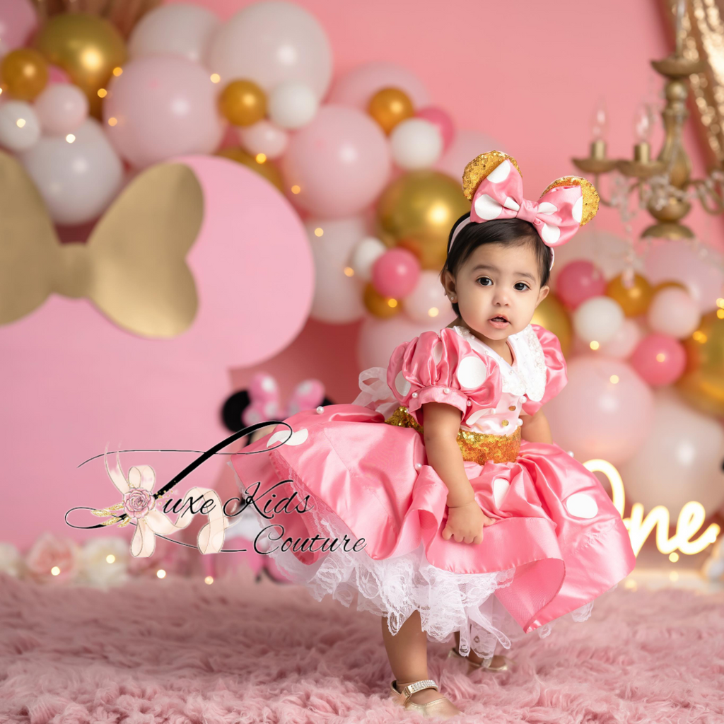 Pink Mouse inspired couture dress