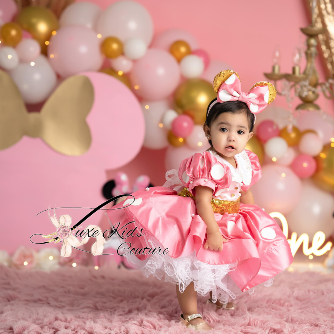 Pink Mouse inspired couture dress