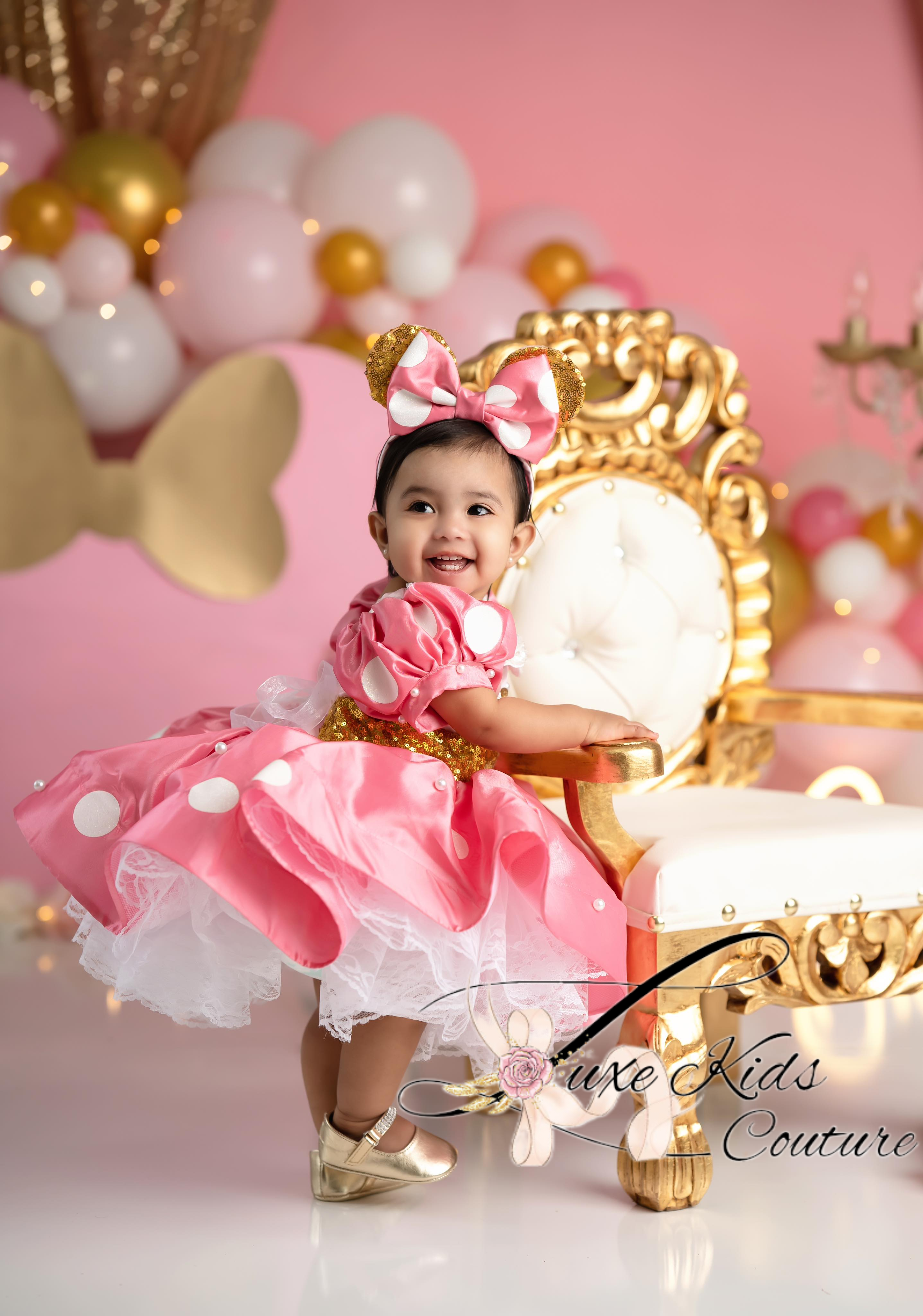 Pink Mouse inspired couture dress