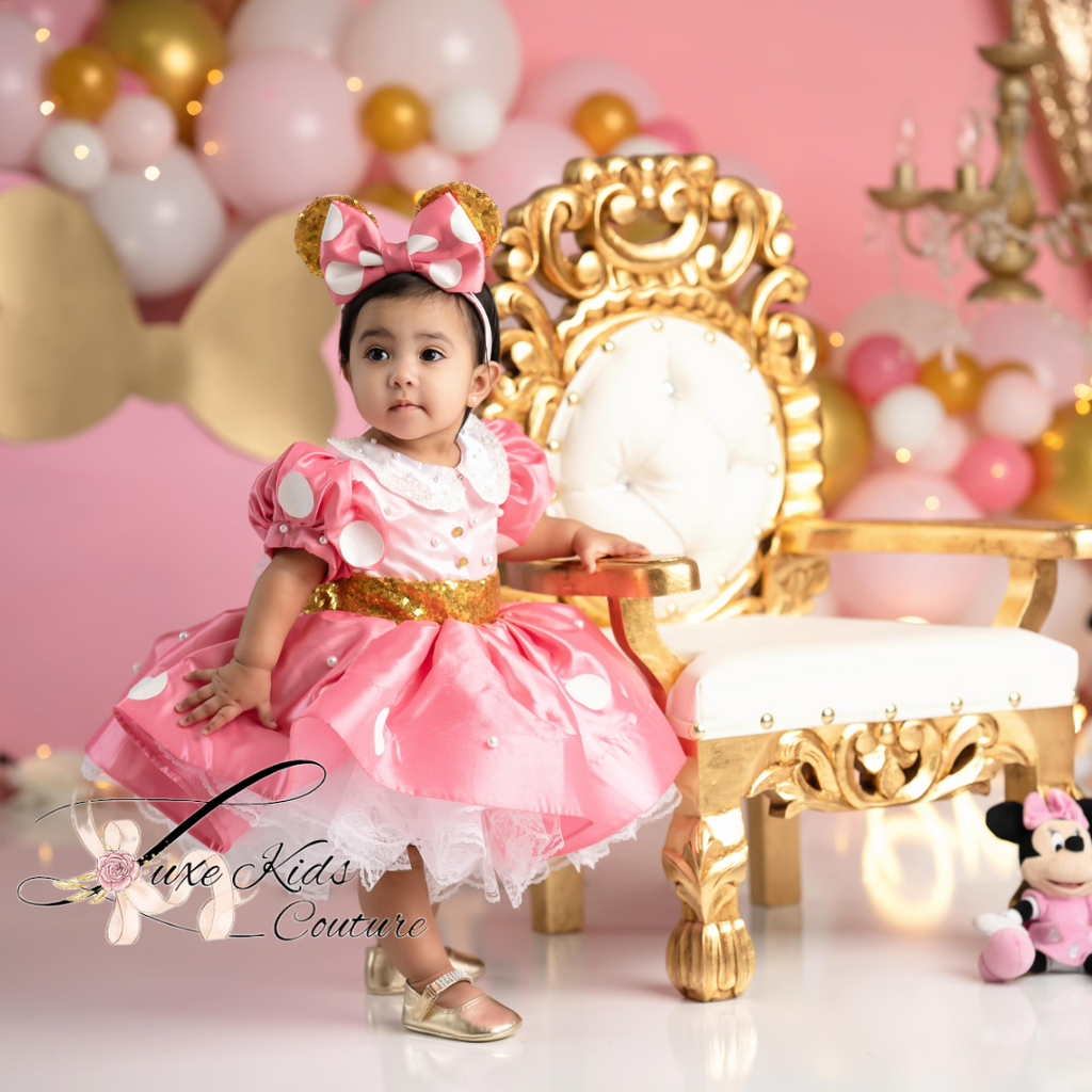 Pink Mouse inspired couture dress