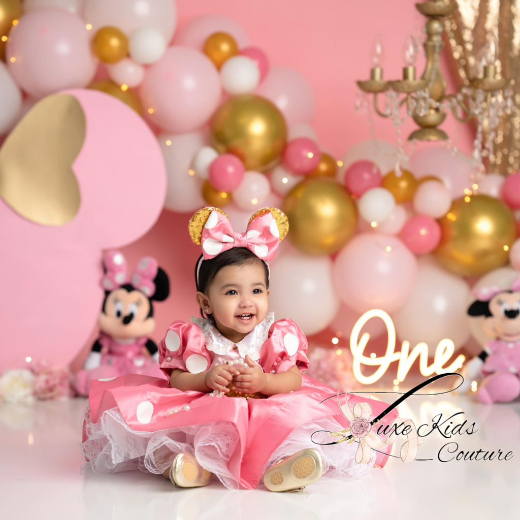 Pink Mouse inspired couture dress