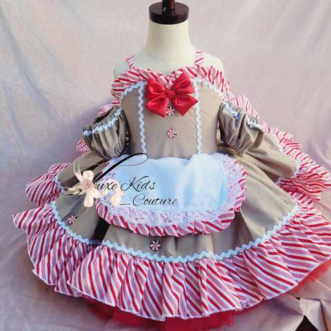 Girly Gingerbread Girl Couture Dress