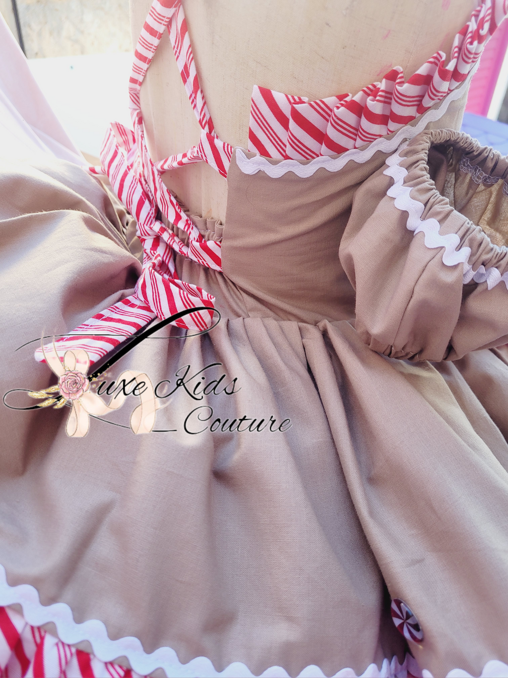 Girly Gingerbread Girl Couture Dress