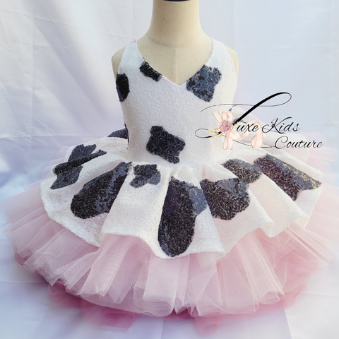 Pink vaquita sequin Couture Dress
