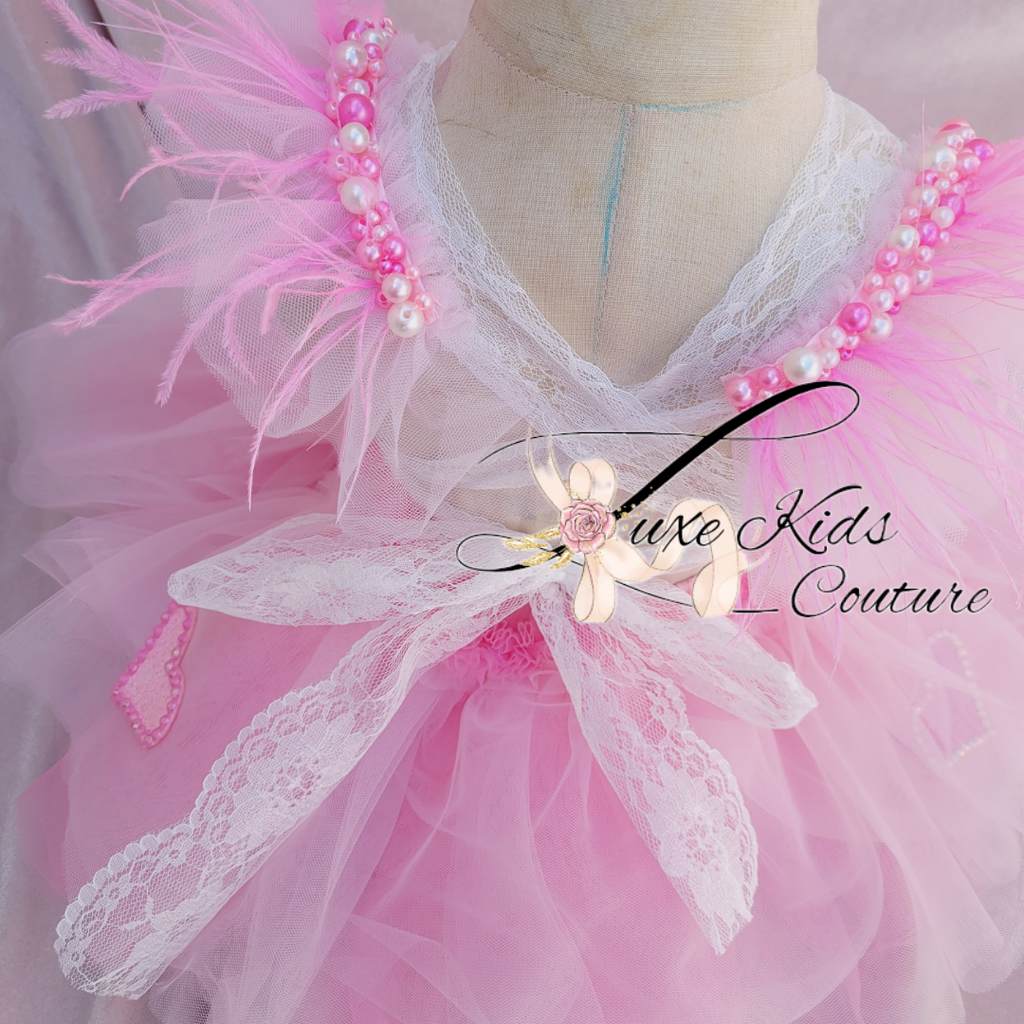 READY TO SHIP B Girl couture romper  18/24mo