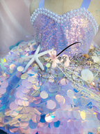 Mermaid Cove Knee length Couture dress - AlessandrasLittleBow