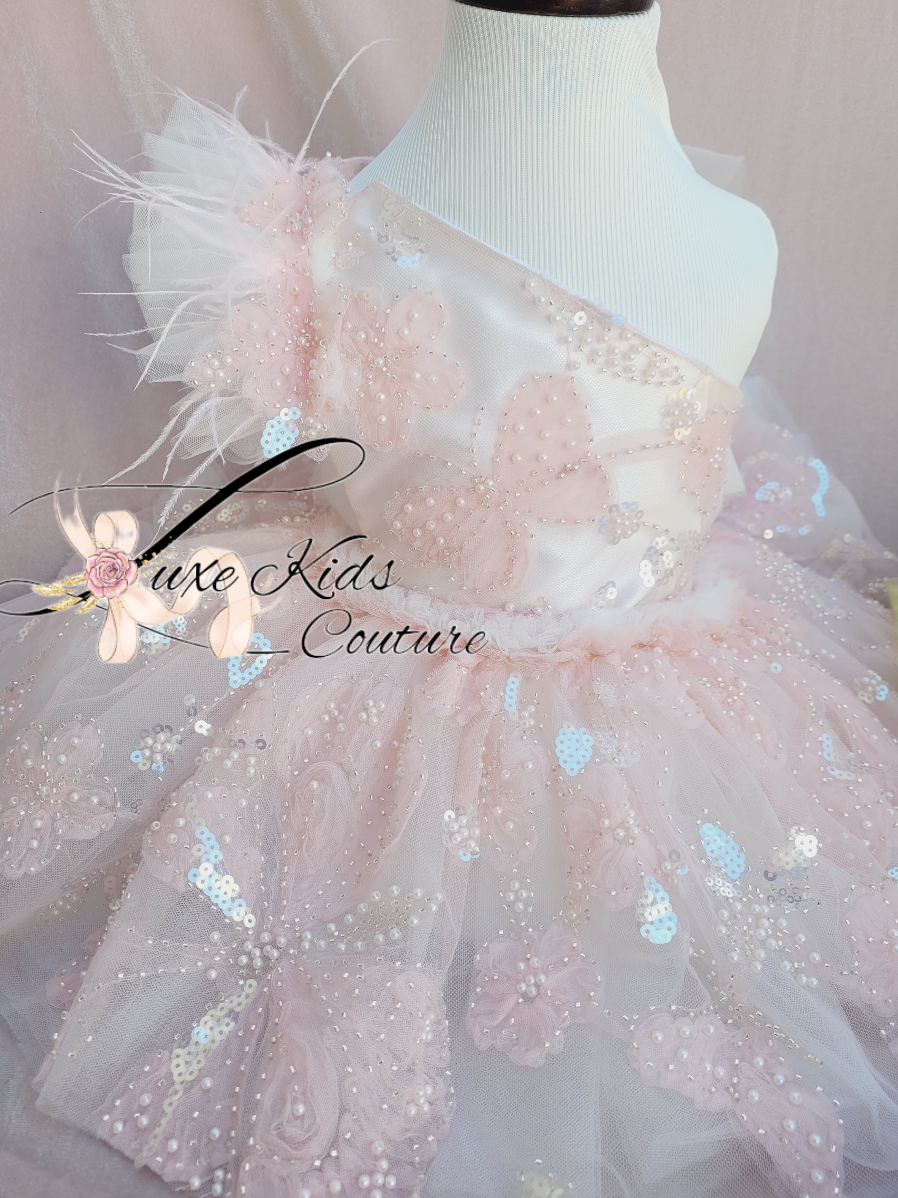 Mia One Shoulder Deluxe Couture Romper - color options - AlessandrasLittleBow