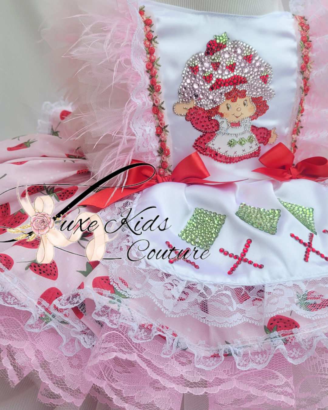 Strawberry Shortcake Vintage Couture Dress with Bling 18/24 months Strawberry Shortcake Vintage Couture Dress with Bling 18/24 months