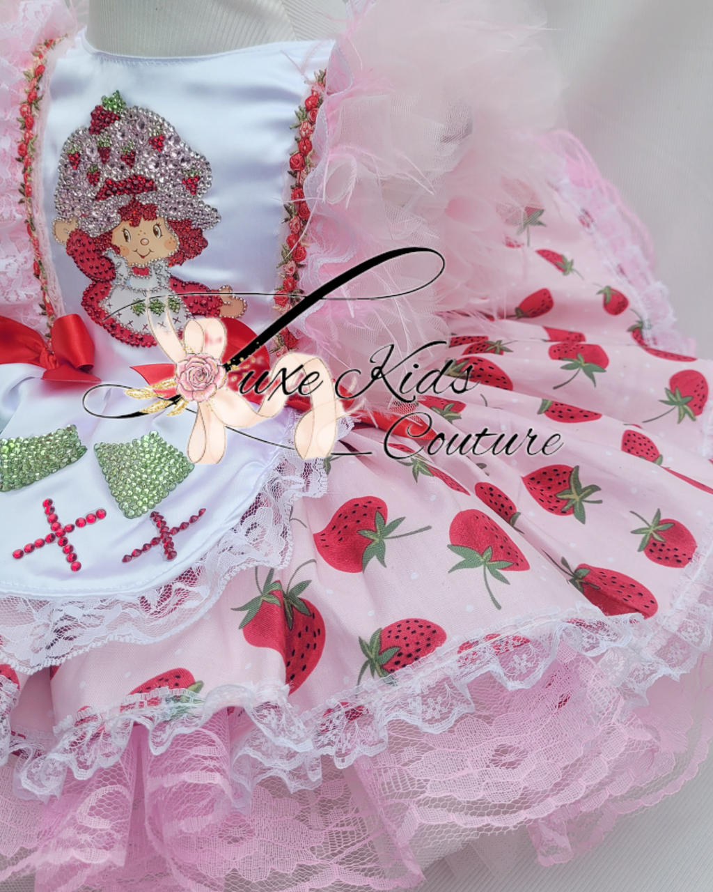 Strawberry Shortcake Vintage Couture Dress with Bling 18/24 Months Strawberry Shortcake Vintage Couture Dress with Bling 18/24 Months
