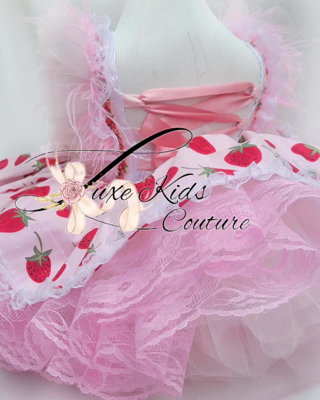 Strawberry Shortcake Vintage Couture Dress with Bling 18/24 months Strawberry Shortcake Vintage Couture Dress with Bling 18/24 months