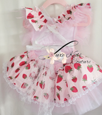 RTS strawberry romper 18/24mo