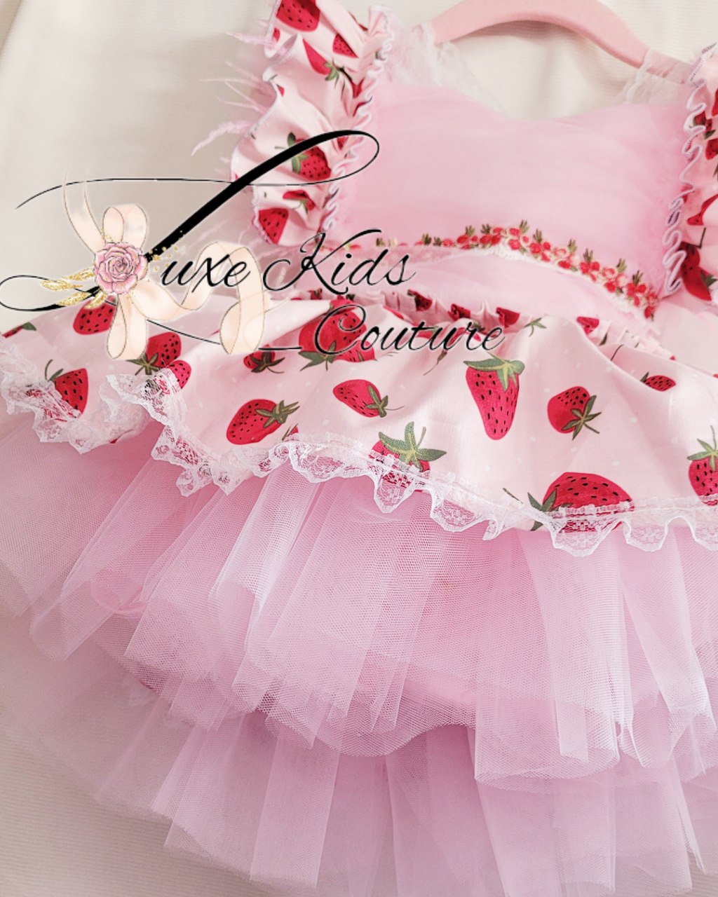 RTS strawberry romper 18/24mo