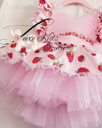 RTS strawberry romper 18/24mo