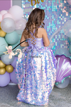 Mermaid Cove Couture Dress with aqua/jade skirt