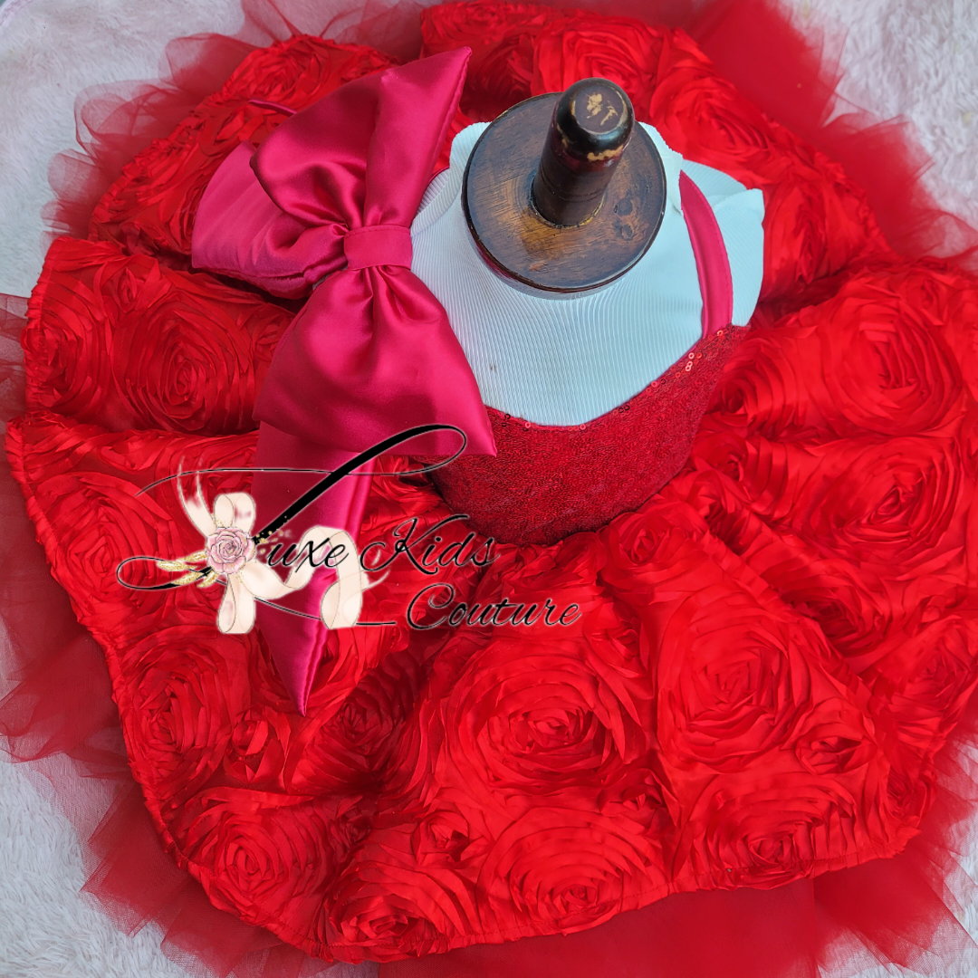 Red Rose Queen Couture dress