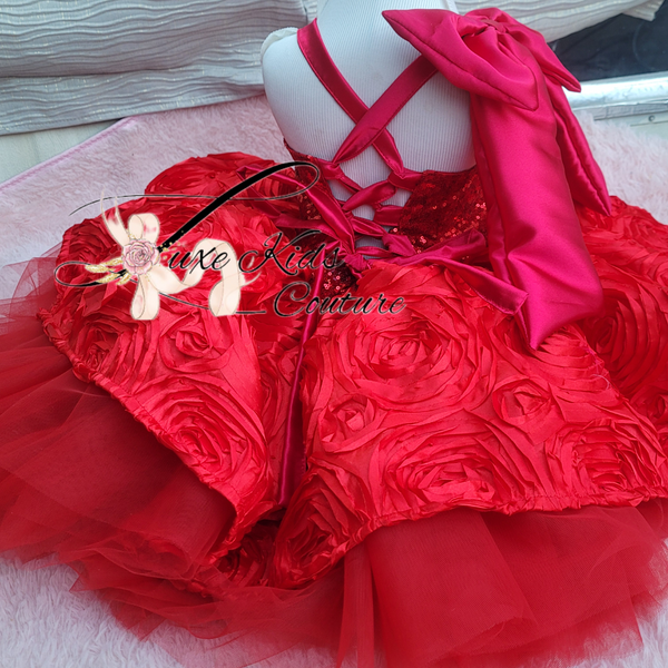 Red Rose Queen Couture dress