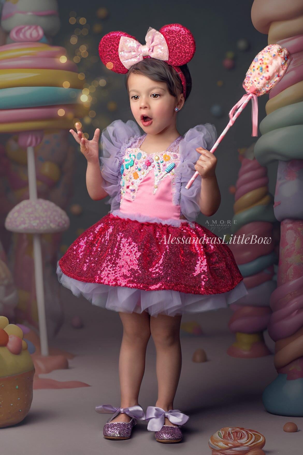 Melted Ice Cream Candy land whimsical Romper - AlessandrasLittleBow