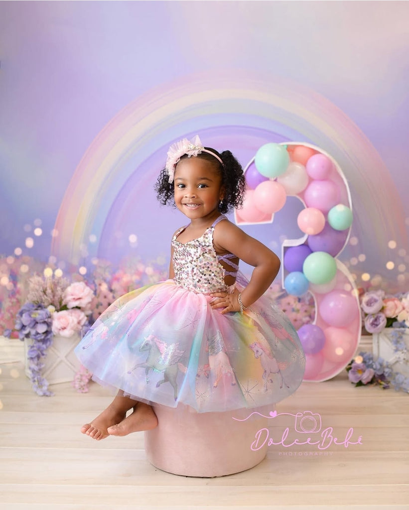 Magical Unicorn Couture dress - AlessandrasLittleBow