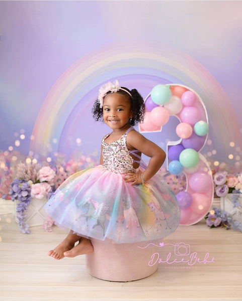 Magical Unicorn Couture dress - AlessandrasLittleBow