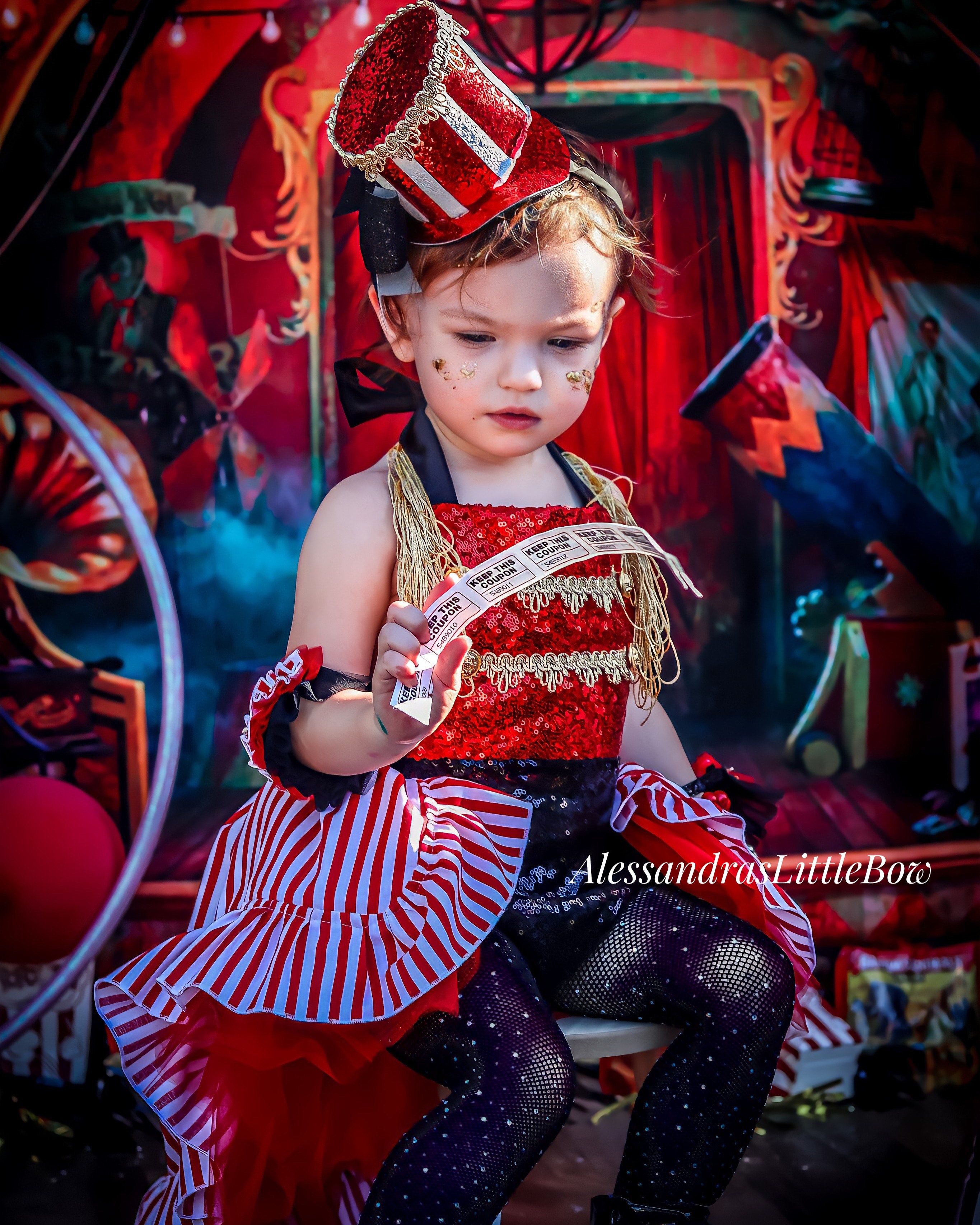 Circus Ringleader high low Romper