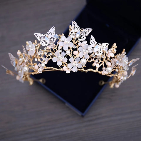 White Ab Butterfly crown - pre order