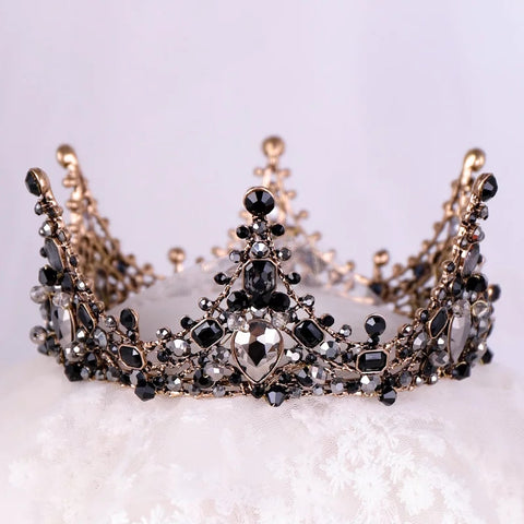 Luxury Black crystal full crown - pre order