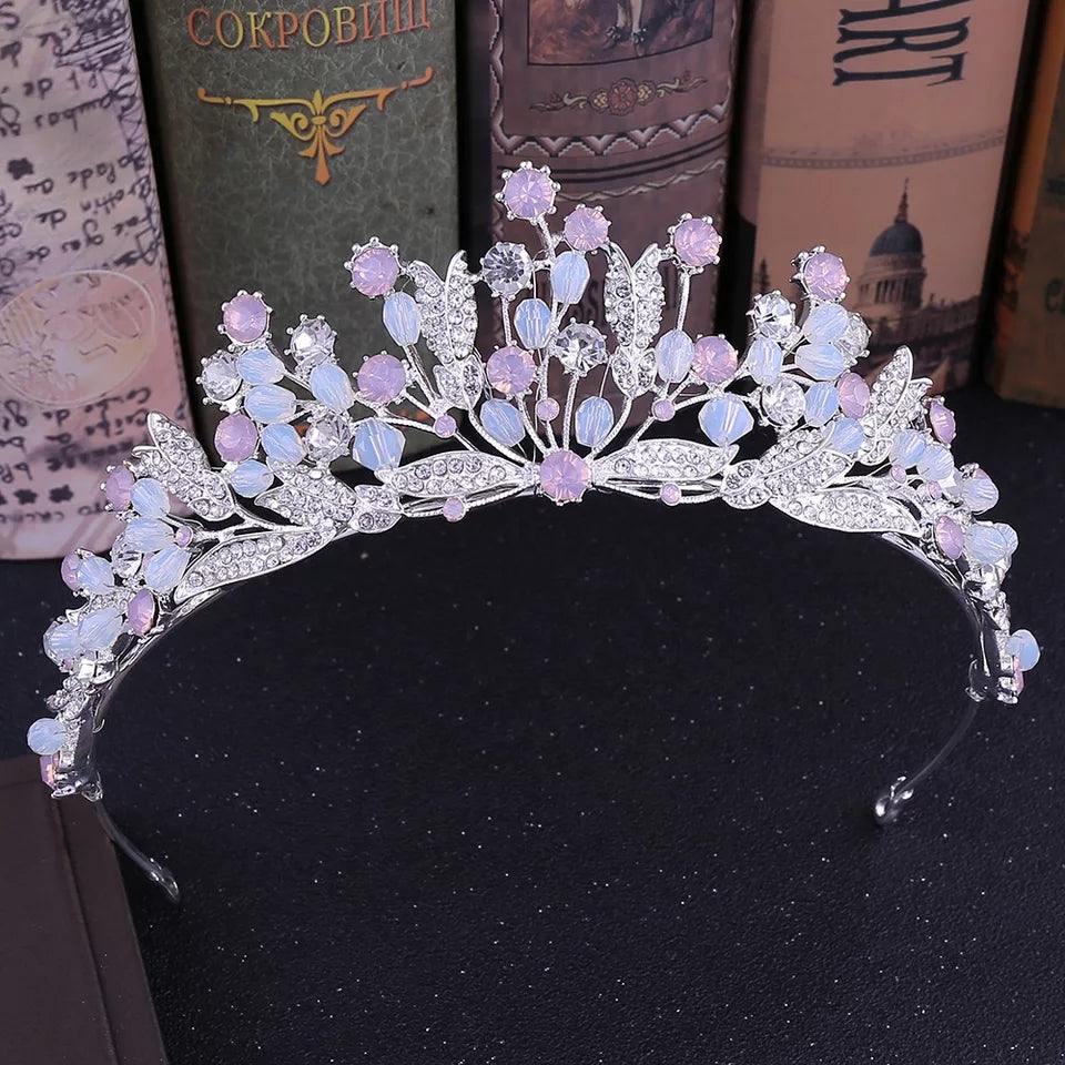 Pastel irredescent crystal Tiara - pre order - AlessandrasLittleBow
