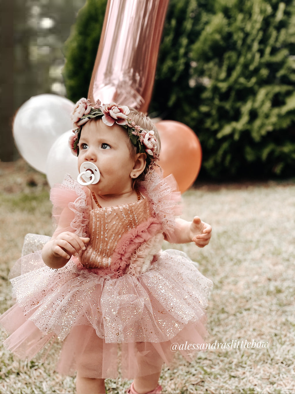 Blush Rainbow Whimsical Romper - AlessandrasLittleBow